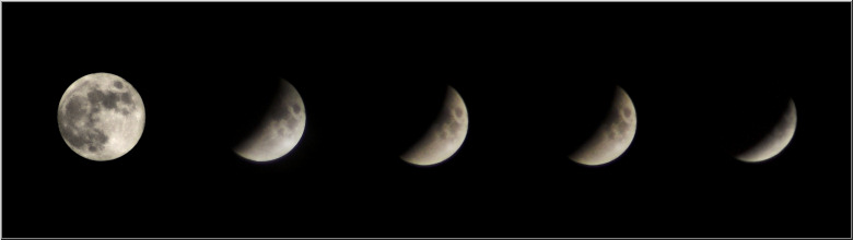 Phasen der totalen Mondfinsternis