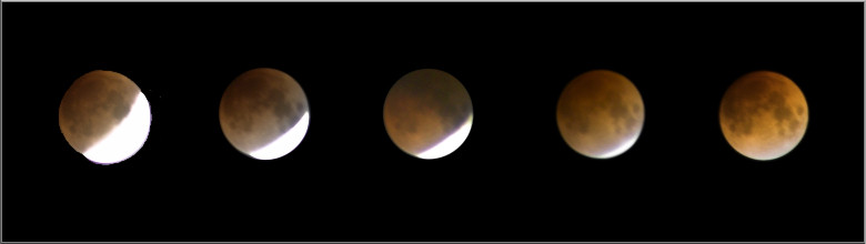 Phasen der totalen Mondfinsternis