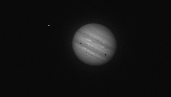 Jupiter mit Doppelmondschatten