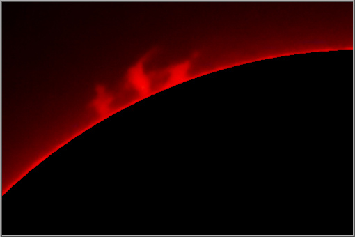 Sonne, 14.6.10; Protuberanzen