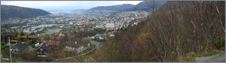 Blick auf Bergen