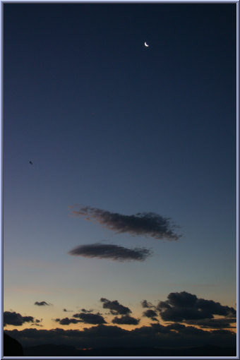 Abendhimmel mit Mond