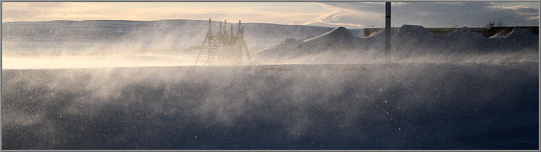Schneeverwehung in Vardø