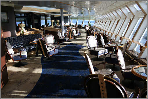 Panoramalounge der 'Finnmarken'