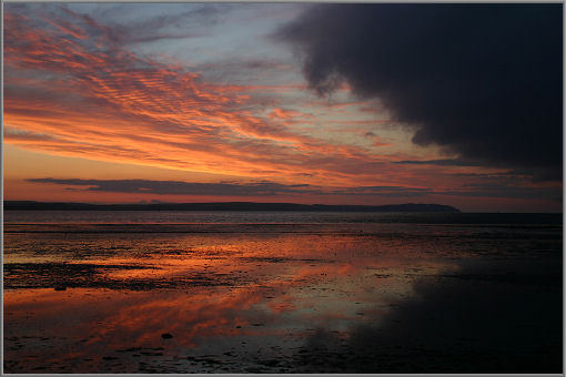 Abendstimmung über dem Loch Ryan bei Stranrær, Schottland