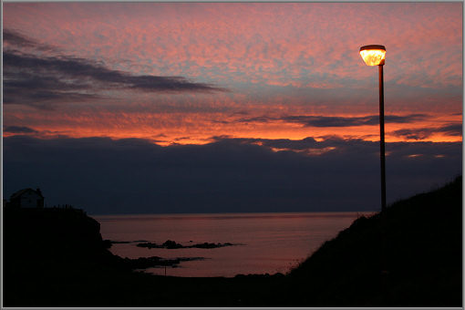 Abendhimmel bei Portrush, Nordirland