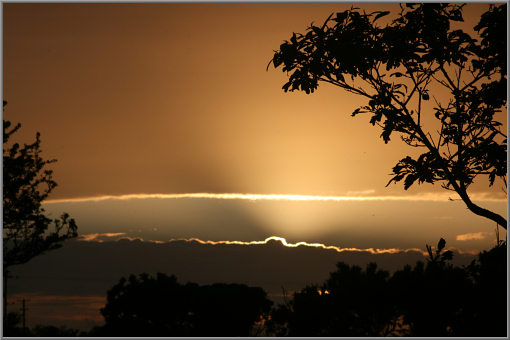 Sonnenuntergang an der Ostküste Irlands