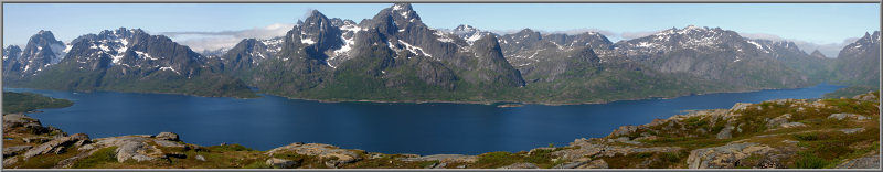 Blick vom Digermulen auf den Raftsund