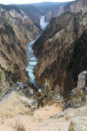 Die Kaskaden des Yellowatone River